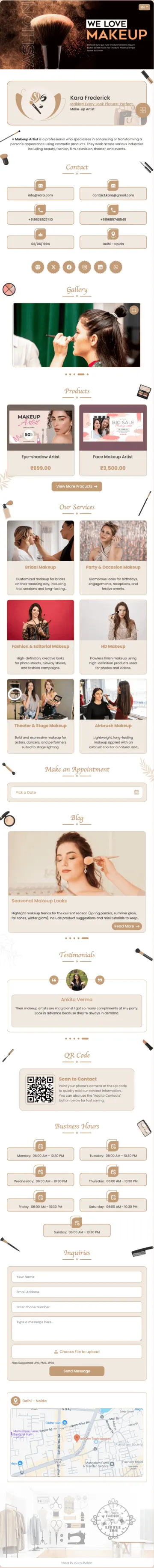 vCard Moda y Belleza
