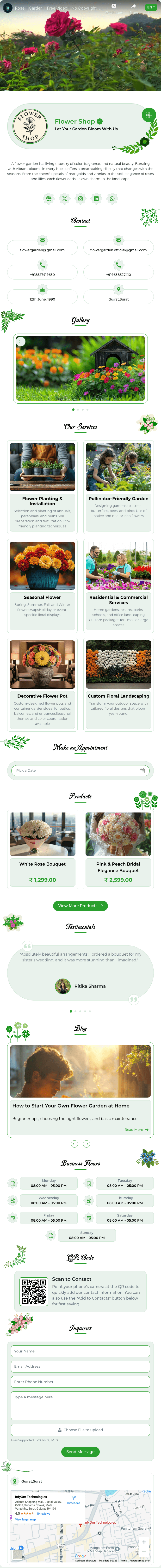 vCard de Jardín de Flores